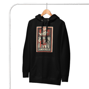 Sudadera unisex con capucha “Los Enamorados” – Tarot, diseño espiritual y abrigo consciente