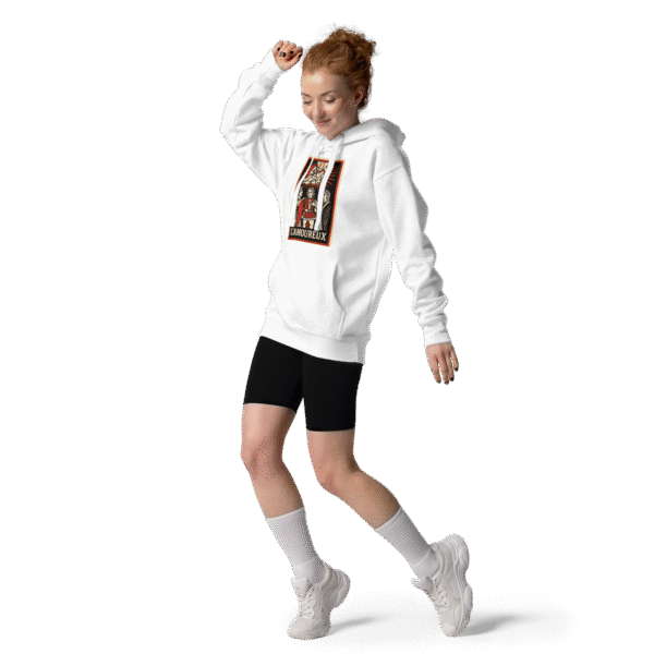 Sudadera unisex con capucha “Los Enamorados” – Tarot, diseño espiritual y abrigo consciente - Imagen 6