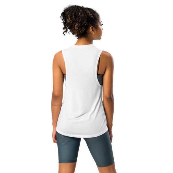 Camiseta sin mangas espiritual para mujer “La Fuerza” – Tarot, estilo holgado y suave, ideal para looks conscientes - Imagen 4